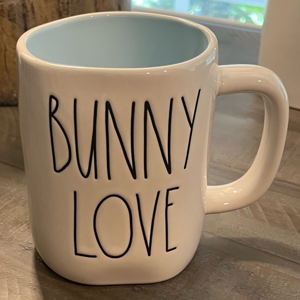 Rae Dunn White Ceramic Mug - ‘BUNNY LOVE’